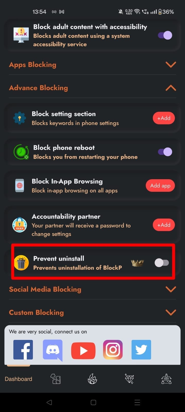 prevent uninstall 2