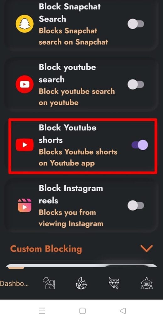 block youtube shorts